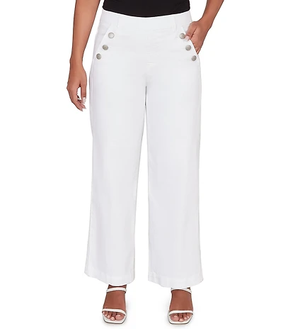 Ruby Rd. Soft Stretch Denim Pull-On Wide Leg Jeans