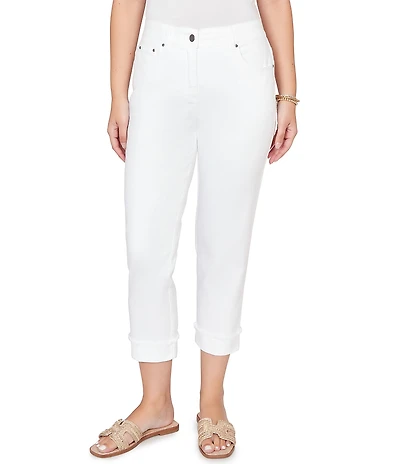 Ruby Rd. Soft Stretch Twill Cuffed Hem Girlfriend Pants