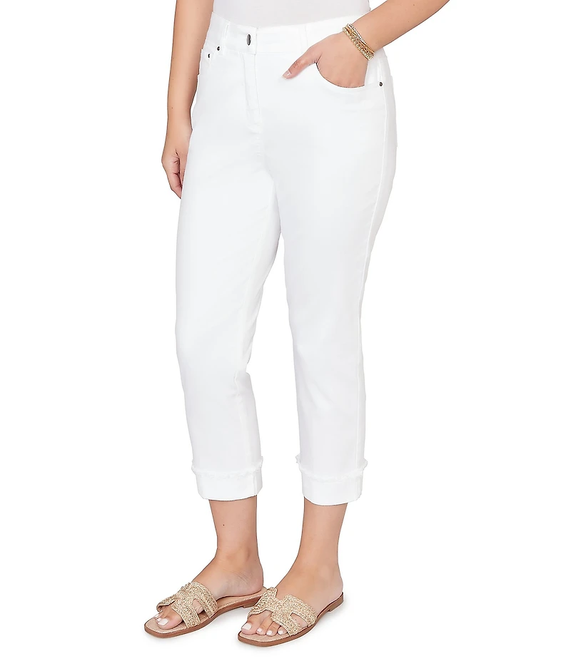 Ruby Rd. Soft Stretch Twill Cuffed Hem Girlfriend Pants