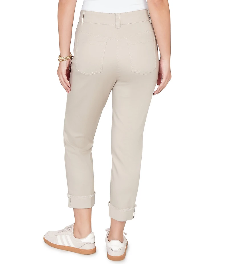 Ruby Rd. Soft Stretch Twill Cuffed Hem Girlfriend Pants