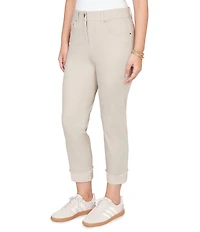 Ruby Rd. Soft Stretch Twill Cuffed Hem Girlfriend Pants
