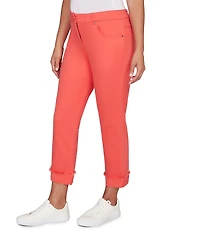 Ruby Rd. Soft Stretch Twill Cuffed Hem Girlfriend Pants