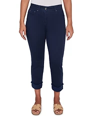 Ruby Rd. Soft Stretch Twill Cuffed Hem Girlfriend Pants