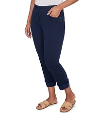 Ruby Rd. Soft Stretch Twill Cuffed Hem Girlfriend Pants