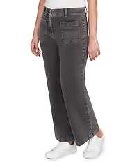Ruby Rd. Soft Terry Wide Leg Relaxed Ankle Denim Jeans