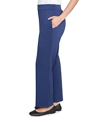 Ruby Rd. Solid Pocketed Boot Cut Pull-On Ankle Pants