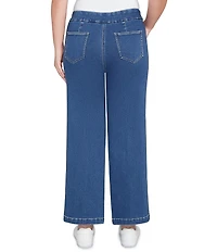 Ruby Rd. Stretch Cotton Blend Patch Pocket Wide Leg Pull-On Jeans