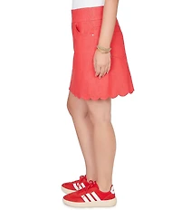 Ruby Rd. Stretch Denim Scalloped Hem Pull-On Skort