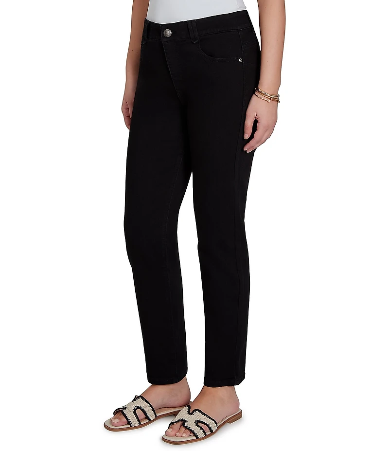 Ruby Rd. Stretch Denim Straight Leg Slim Fit Pants