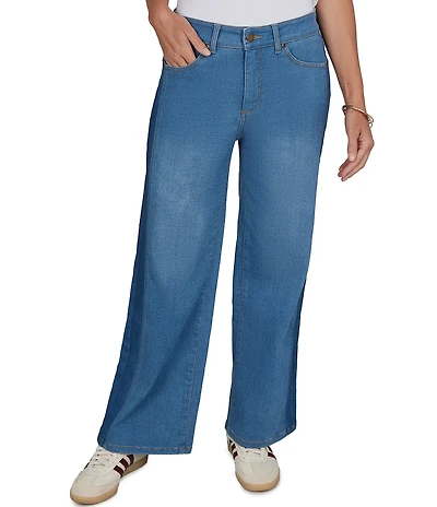Ruby Rd. Stretch Denim Wide Leg Jeans