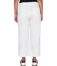 Ruby Rd. Stretch Denim Wide Leg Rolled Cuff Hem Jeans