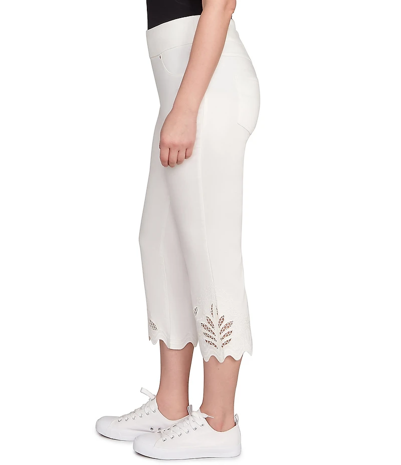 Ruby Rd. Tencel ™ Pull-On Lace Scallop Hem Capri Pants