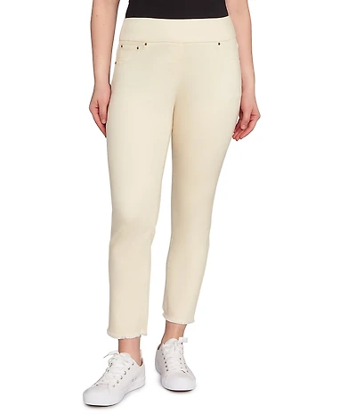 Ruby Rd. Tencel™ Lyocell Frayed Hem Pull-On Ankle Pants