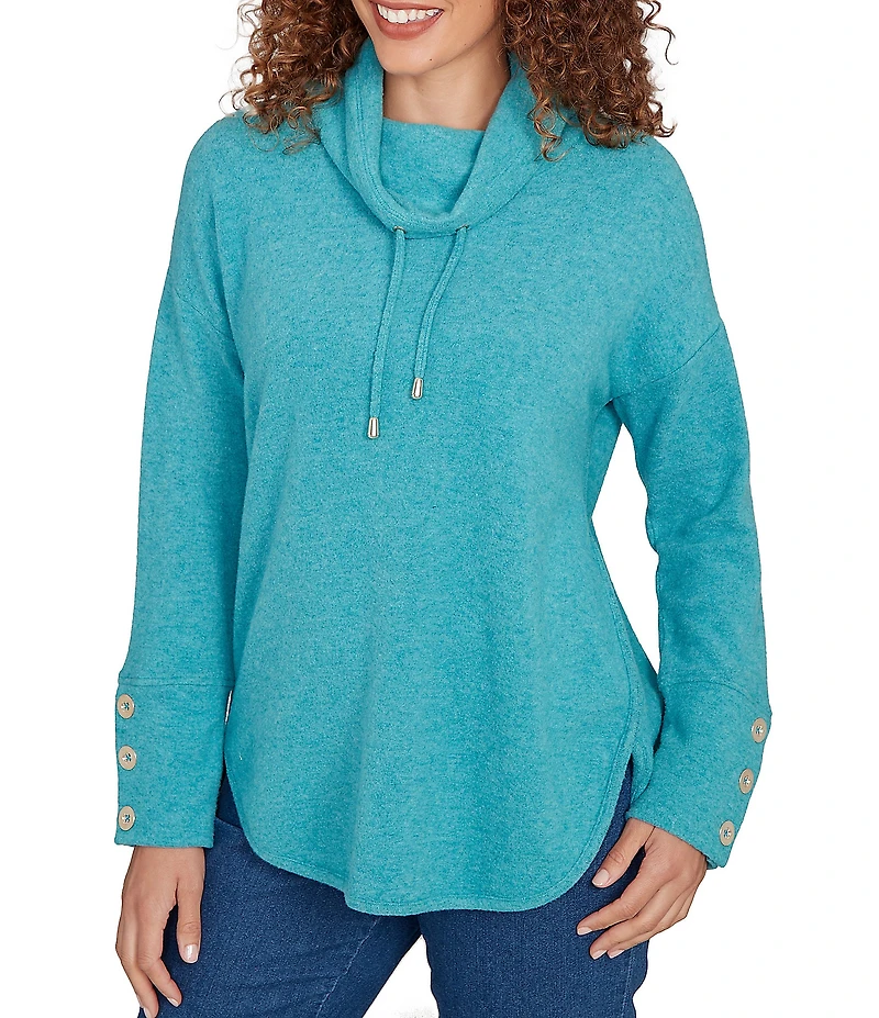 Ruby Rd. Ultra-Soft Cowl Neck Long Sleeve Knit Sweater