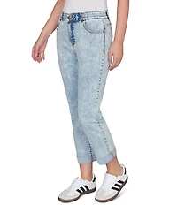 Ruby Rd. Ultra-Soft Rolled Hem Girlfriend Jeans