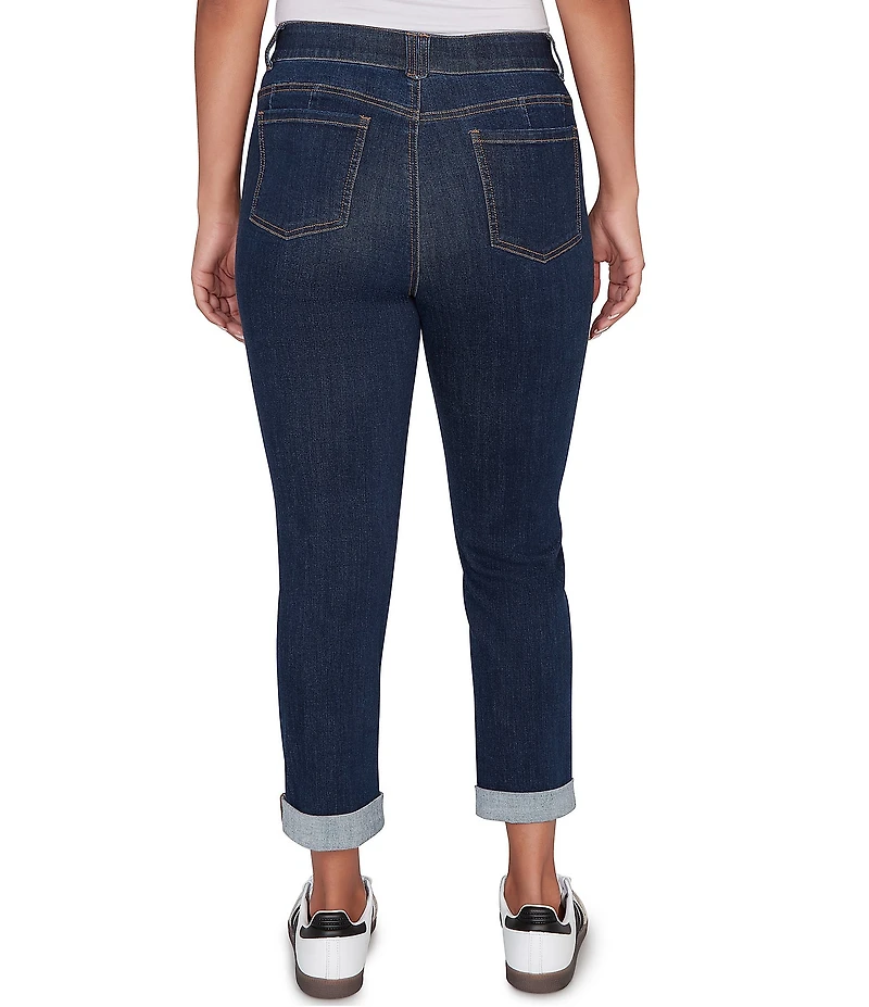 Ruby Rd. Ultra-Soft Rolled Hem Girlfriend Jeans