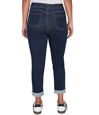 Ruby Rd. Ultra-Soft Rolled Hem Girlfriend Jeans