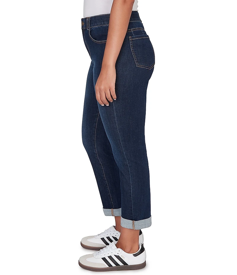 Ruby Rd. Ultra-Soft Rolled Hem Girlfriend Jeans