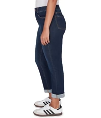 Ruby Rd. Ultra-Soft Rolled Hem Girlfriend Jeans