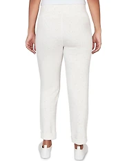 Ruby Rd. Ultra-Soft Speckled Knit Pleated Cuffed Pull-On Pants