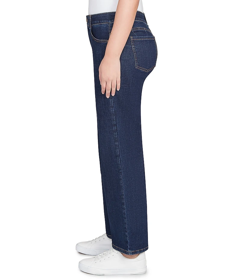 Ruby Rd. Wide-Leg Pull-On Denim Jeans