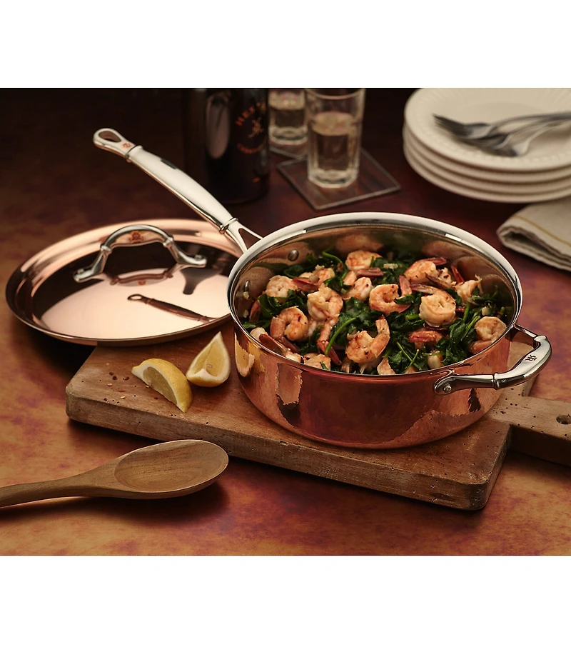Ruffoni Symphonia Cupra Saute Pan with Helper Handle, 4 Qt.