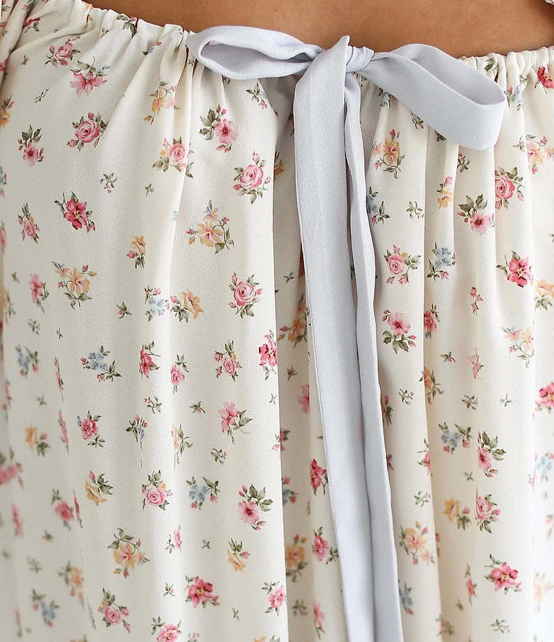 Rumored Darling Floral Print Babydoll Mini Dress