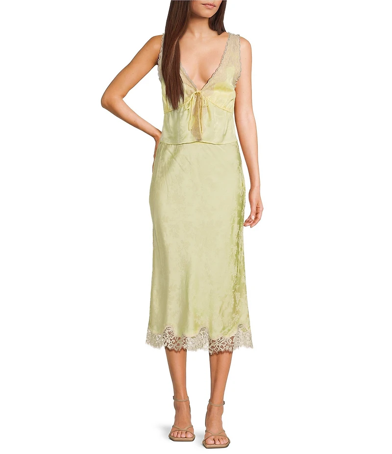 Rumored Lady Lace Coordinating Midi Skirt