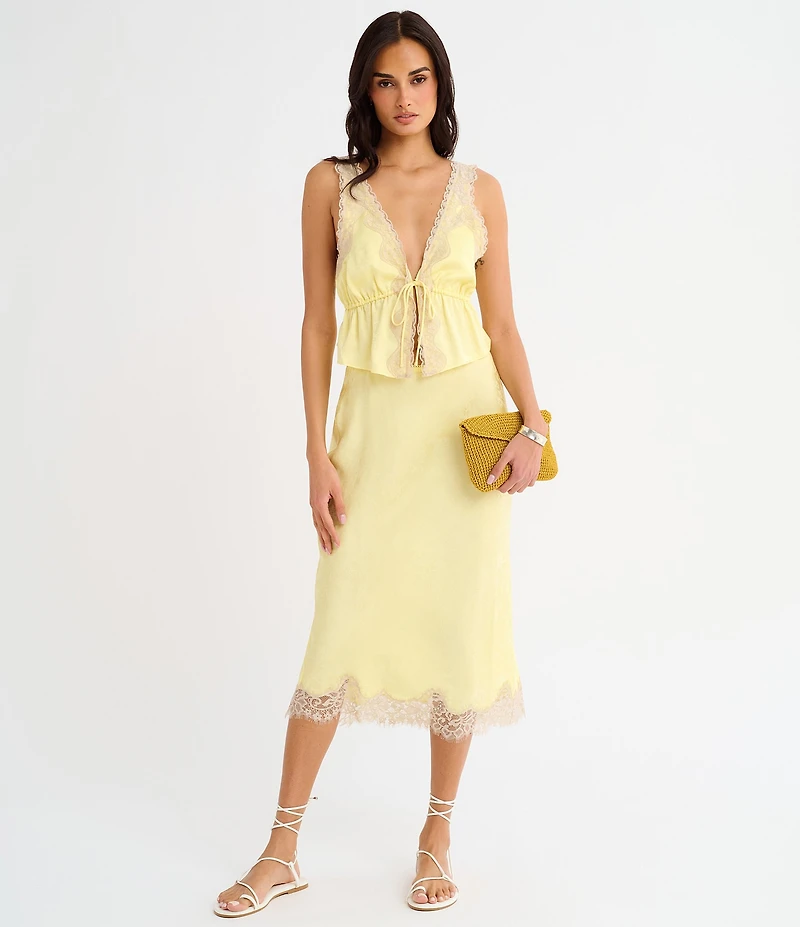 Rumored Lady Lace Coordinating Midi Skirt