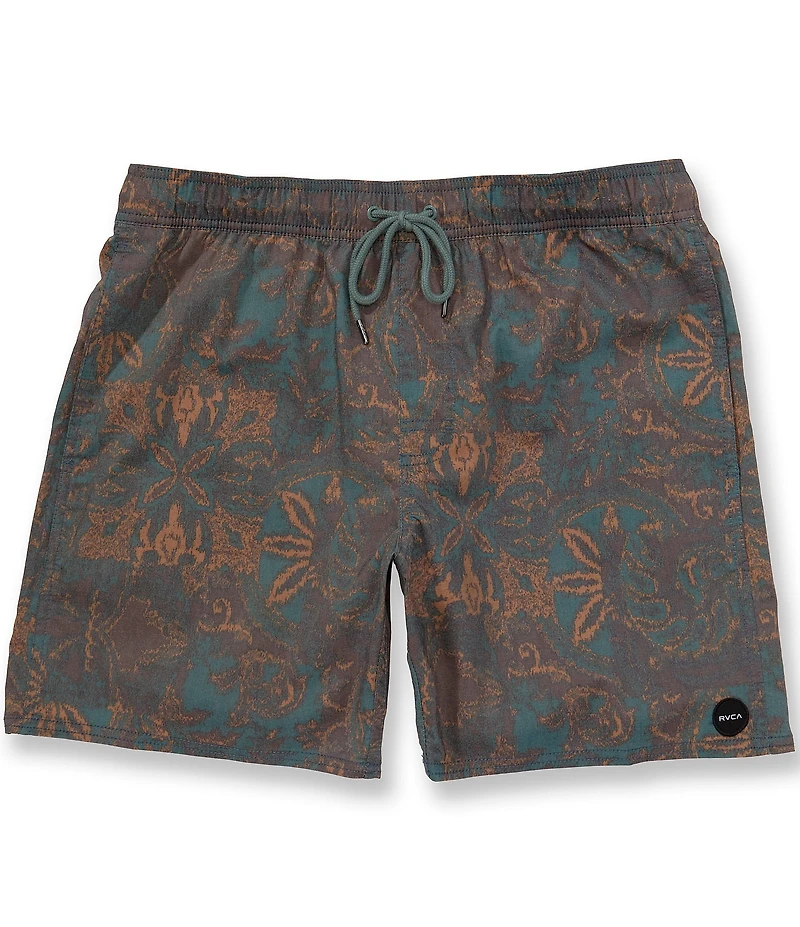 RVCA Barnes Elastic-Waist 17#double; Outseam Board Shorts