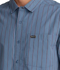 RVCA Dayshift Workwear Stripe Short Sleeve Woven Shirt
