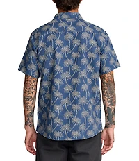 RVCA Exotica Printed Short Sleeve Linen Blend Shirt