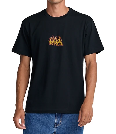 RVCA Fuego Logo Short Sleeve T-Shirt