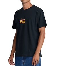 RVCA Fuego Logo Short Sleeve T-Shirt