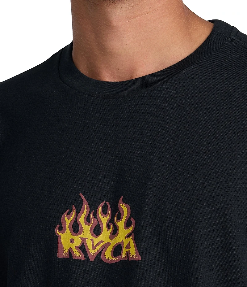 RVCA Fuego Logo Short Sleeve T-Shirt