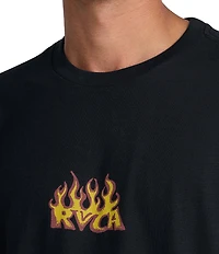 RVCA Fuego Logo Short Sleeve T-Shirt