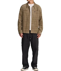 RVCA Long Sleeve Jacquard Plaid Corduroy Jacket