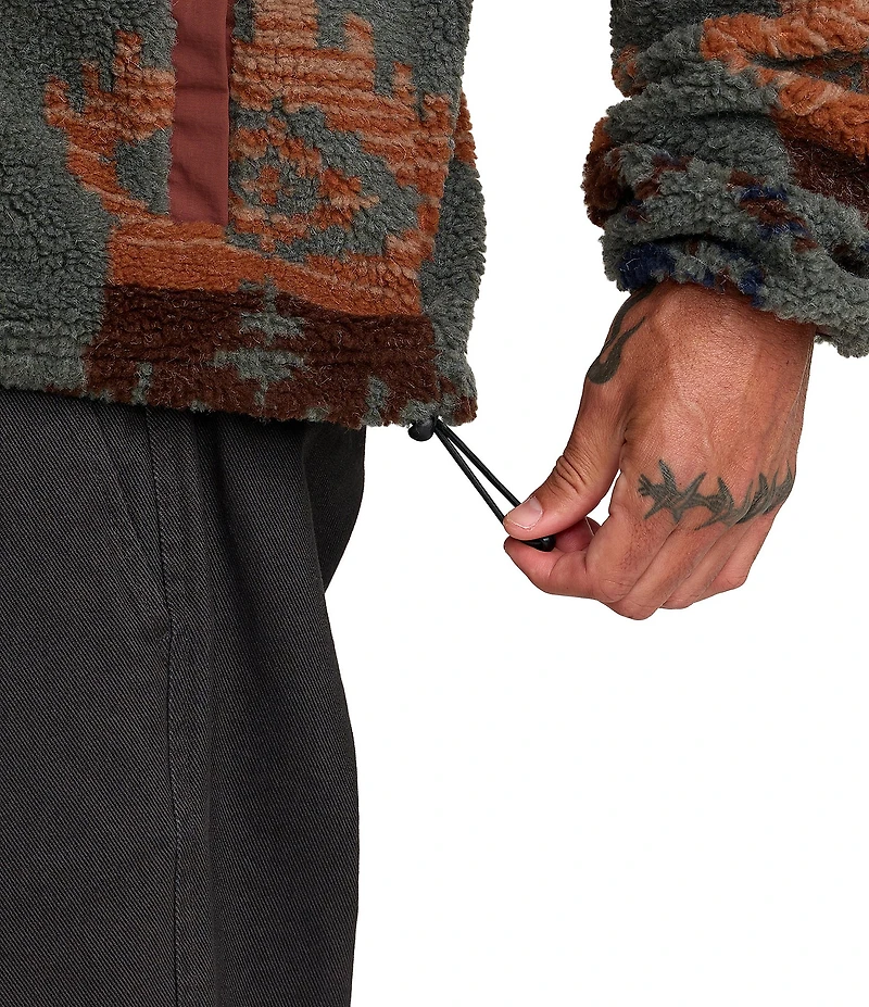 RVCA Long Sleeve Poly Engineered Jacquard Sherpa Jacket