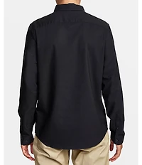 RVCA Long Sleeve That'll Do Stretch Solid Oxford Shirt