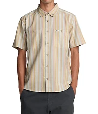 RVCA Talum Striped Short Sleeve Woven Shirt