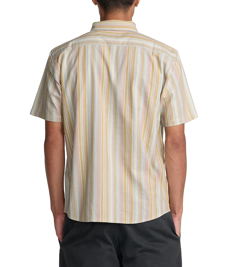 RVCA Talum Striped Short Sleeve Woven Shirt