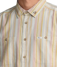 RVCA Talum Striped Short Sleeve Woven Shirt