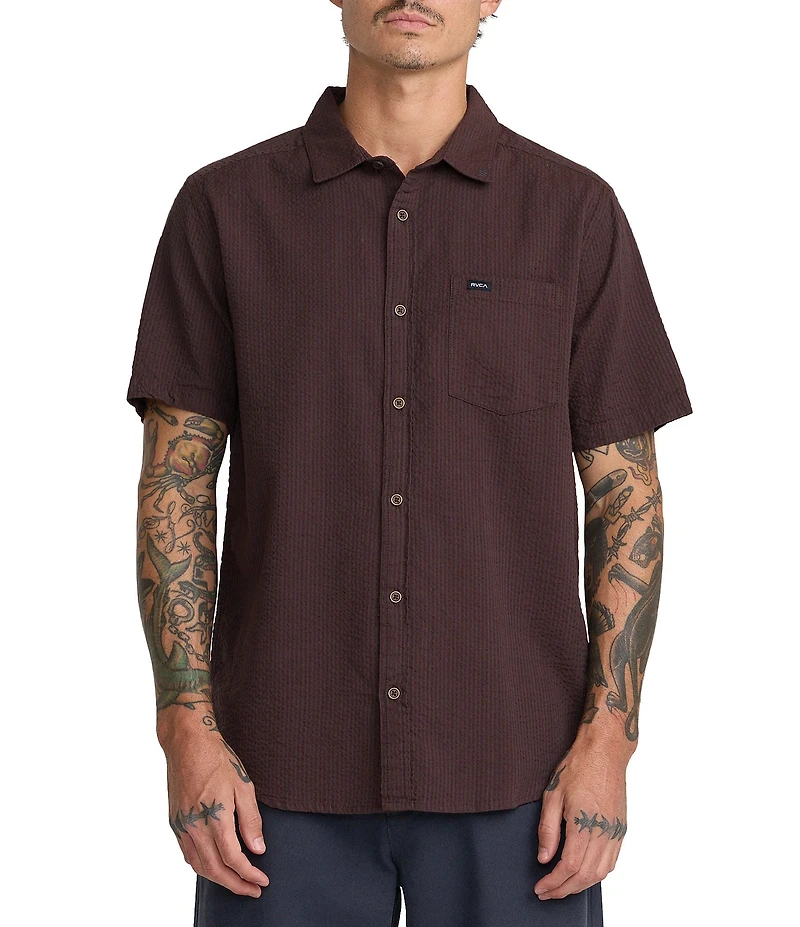 RVCA That'll Do Short Sleeve Seersucker Shirt