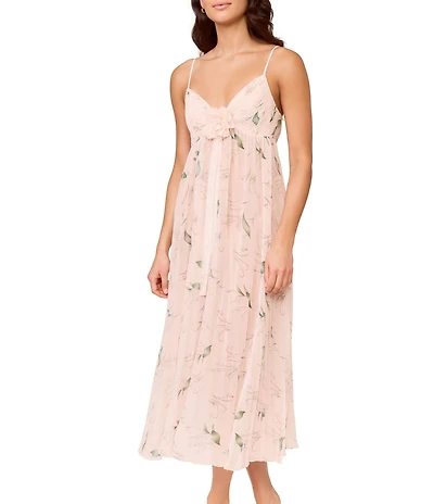 Rya Collection Breeze Sleeveless V-Neck Floral Chiffon Gown