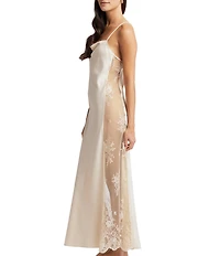 Rya Collection Darling Sweetheart Neck Crisscross Back Detailed Lace Slip Nightgown
