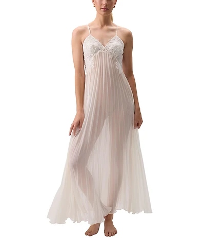 Rya Collection Delight Sleeveless V-Neck Chiffon Bridal Gown
