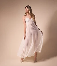 Rya Collection Delight Sleeveless V-Neck Chiffon Bridal Gown