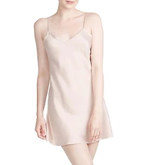 Rya Collection Fresh Satin Keyhole Back Sleeveless V-Neck Chemise