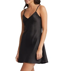 Rya Collection Fresh Satin Keyhole Back Sleeveless V-Neck Chemise