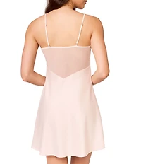 Rya Collection Paradise Sleeveless V-Neck Embroidered Lace Satin Coordinating Chemise